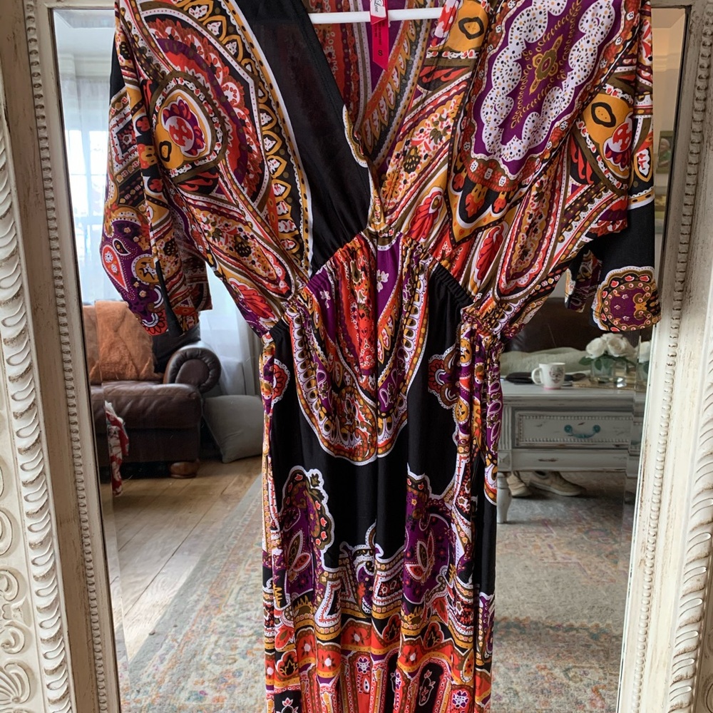Colorful paisley dress women’s dress, size small